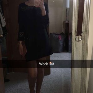 Black long sleeve mini dress